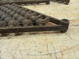 4 Antique Cast Iron Industrial Art SteamPunk Hardware Corner Shelf Brackets 3