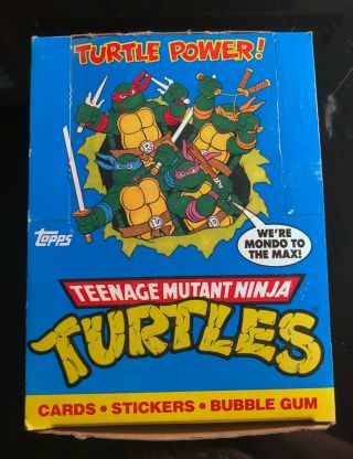1989 Topps Teenage Mutant Ninja Turtles Wax Pack Box