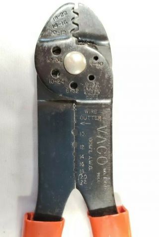 Vintage VACO No.  1900 Wire Strippers Crimpers Cutters Electrician Shop USA 3