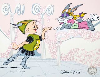 Warner Brothers Cel Bugs Bunny Elmer Fudd What 