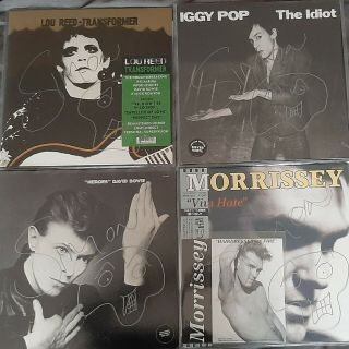 Iconic Signed Lps By Morrissey Bowie Iggy Pop & Lou Reed