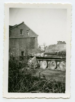 Photo Of A Knocked Out German Panzer,  Panther Tank In Germany