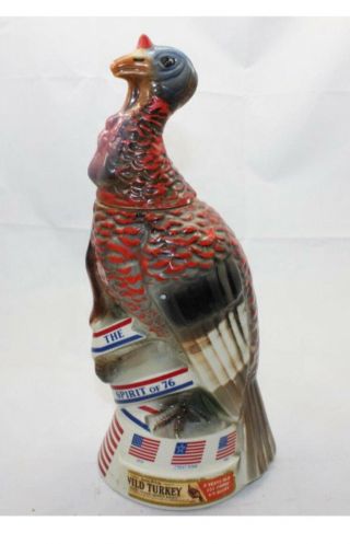 Vintage Jim Beam Wild Turkey Spirit Of 76 Decanter,  Empty.  Man Cave Bar Ware