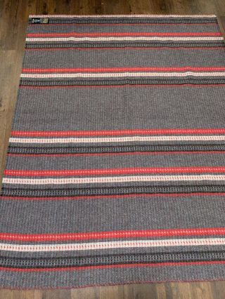 Samband Of Iceland 100 Wool Blanket Throw Red Gray 60 " X 76 "