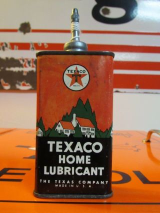 Vintage Texaco Lead Top Home Lubricant Oil Can Handy Oiler The Texas Comp