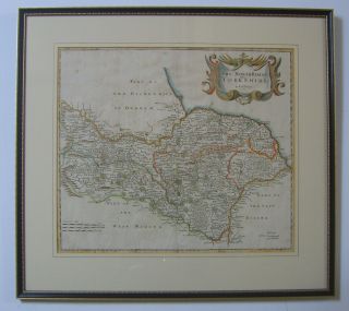 Yorkshire North Riding: Antique Map By Robert Morden,  1695 (1st Edition)
