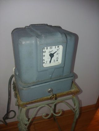 Vintage Simplex Time Recorder Model Jcg14l4.  With A Great Art Deco Look.