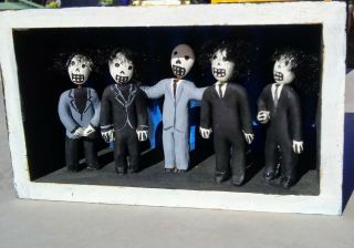Beatles On The Ed Sullivan Show As Day Of The Dead Folk Art