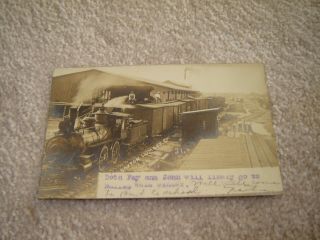 Vintage Real Photo Postcard Dayton Lumber Company Texas Liberty County Train
