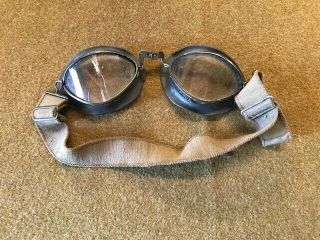 Scarce WW2 German Luftwaffe Pilot ' s Flight Goggles. 2