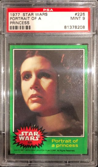 1977 Psa 9 226 Potrait Of A Princess Star Wars Card