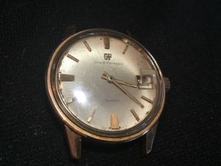 Vintage Girard Perregaux Gyromatic Gold Plated Wristwatch Date Runs