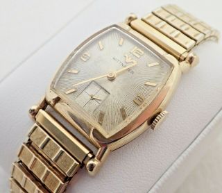 Vintage Mens Art Deco Wittnauer 17 Jewel Gold Filled Wristwatch Watch