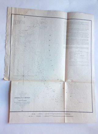1851 Map Superintendent Of Us Coast Survey Frying Pan Shoals Cape Fear
