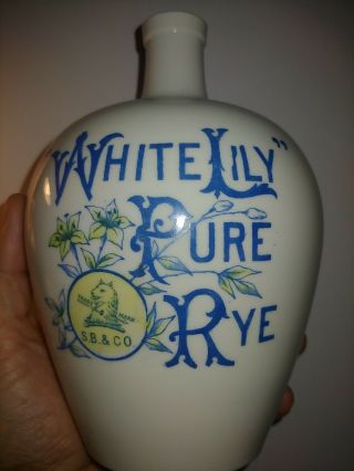 White Lily Pure Rye Whiskey Jug