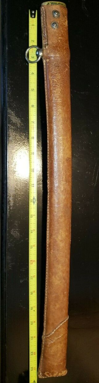WW2 Japanese Sword Shin Gunto wood with leather scabbard parts collectible part 2