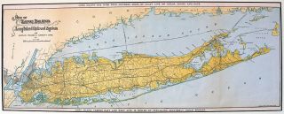 1911 Map Of Long Island Showing The Long Island Rr & Montauk Steamboat Systems