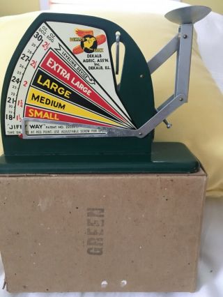 Vintage Dekalb Chix Jiffy Way Egg Scale For Dekalb Ag Farm Adv.  /with Box