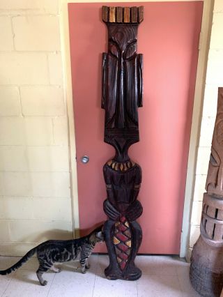 Witco Tiki Statue - 6 Ft.  Tall - Vintage Rare Wall Hanging Authentic