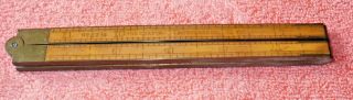 Vintage The Chapin Stephens Co Brass Wood No 62 1/2.  24 Inch Folding Ruler