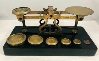 Fine S.  Mordan Antique English Postal Scale 6 Balance Weights,  Complete Set - Nr