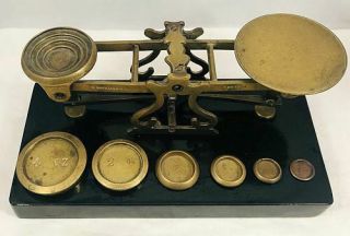 Fine S.  Mordan Antique English Postal Scale 6 Balance Weights,  Complete Set - NR 2