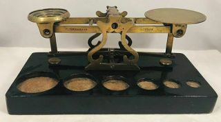 Fine S.  Mordan Antique English Postal Scale 6 Balance Weights,  Complete Set - NR 3