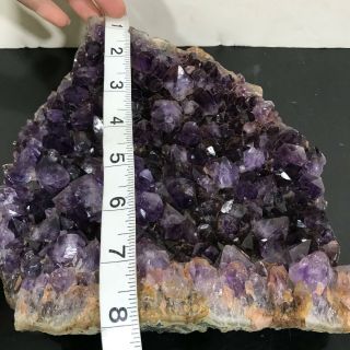 Vtg Large Amethyst Geologist Mineral Crystal Energy Geode Specimen Rock 6LBS 3