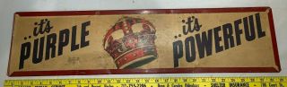 Antique Standard Oil Crown Gas Service Station Car Truck Topper Sign Motor Auto