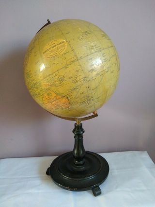 Rare Philips 12 Inch Large Terrestrial Globe.  Circa 1920 
