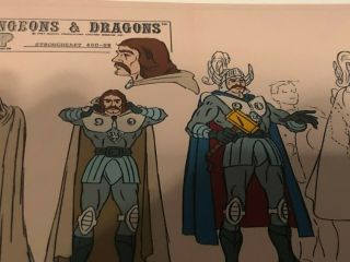 Dungeons and Dragons cartoon cel - - model sheet - - Strongheart with Eric - Rare 3