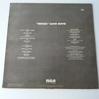 David Bowie - Heroes - Vinyl LP UK 1st Press A - 3E/B - 5E Dave ' s RCA EX 3
