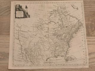 1773 North America Large Antique Map By Thomas Kitchin 246 Years Old