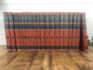 Vintage 1949 World Book Encyclopedia Complete Set 18 Volumes,  Reading/study