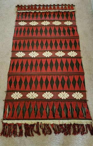 Traditional Colombian Wall Hanging Woven Tapestry Weaving Vtg 70s?