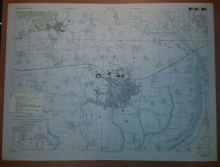 1945 Us Army Map - City Plan Of Ogaki,  Gifu Prefecture,  Honshu,  Japan 1:12,  500