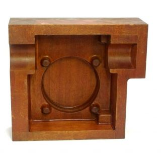 Thick Mahogany Wood Foundry Casting Pattern Mold Industrial Sculpture