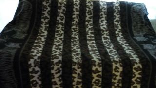 TIGER QUEEN SIZE 100 PURE WOOL BLANKET REVERSIBLE MADE USA STUNNING 2