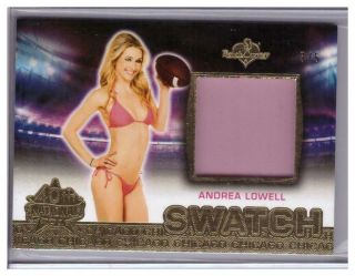 2019 Benchwarmer 40th National Andrea Lowell 3/5 Gold Chicago Bikini Swatch Card