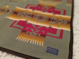 Beaver State Pendleton Aztec Southwest Tribal Wool Blend Blanket USA 76 
