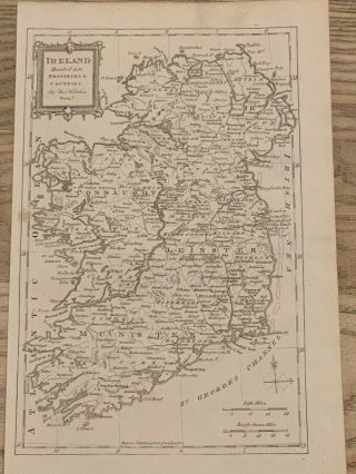1773 Ireland Antique Map By Thomas Kitchin 246 Years Old