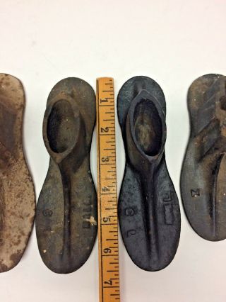 7 Shoe Lasts Antique Cast Iron Form Repair Cobbler Shoemaker Mold Tool Art Decor 3