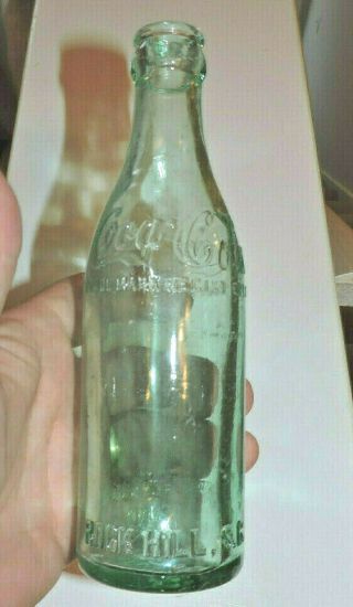 Rare Straight Side " Coca Cola Bottle " Rock Hill,  S.  C.
