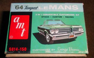 55 Year Old Amt 1964 Pontiac Tempest Lemans 3in1 Customizing Kit 100 & Unbuilt
