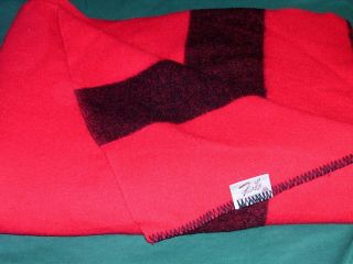 232o Vintage Faribo Faribault Woolen Wool Red Black Camp Blanket 100 Yrs 70x91