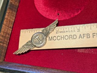Wwii Us Usn Navy Anchor Balfour Sterling Pilot Wings Pin Naval Observer 43