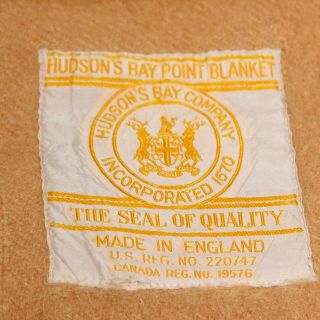 Hudson Bay Blanket 3.  5 Point Brown Tan Camel Twin Decor 82 " X 60 " Wool England