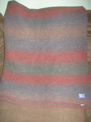 Vintage Big Pendleton Blanket - Throw - Thick Wool - 60 " X 80 " - Stripes