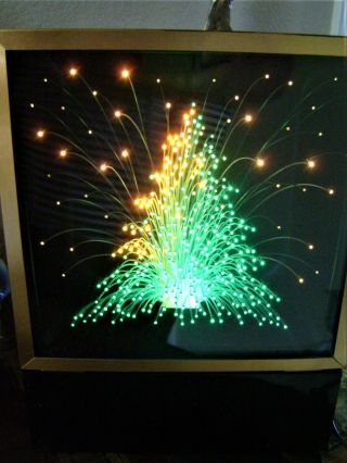 Vintage Fiber Flickers Color Changing Fiber Optics Christmas Tree Must L@@k