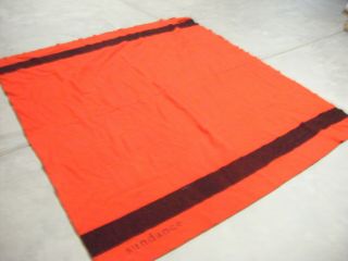 Woolrich Pre - Owned " Sundance " 100 Wool Red/black Blanket - 76 " X 89 "